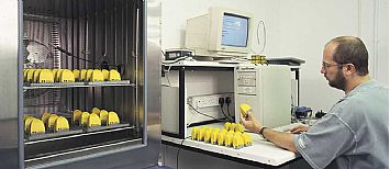 technician calibrating cal-9001