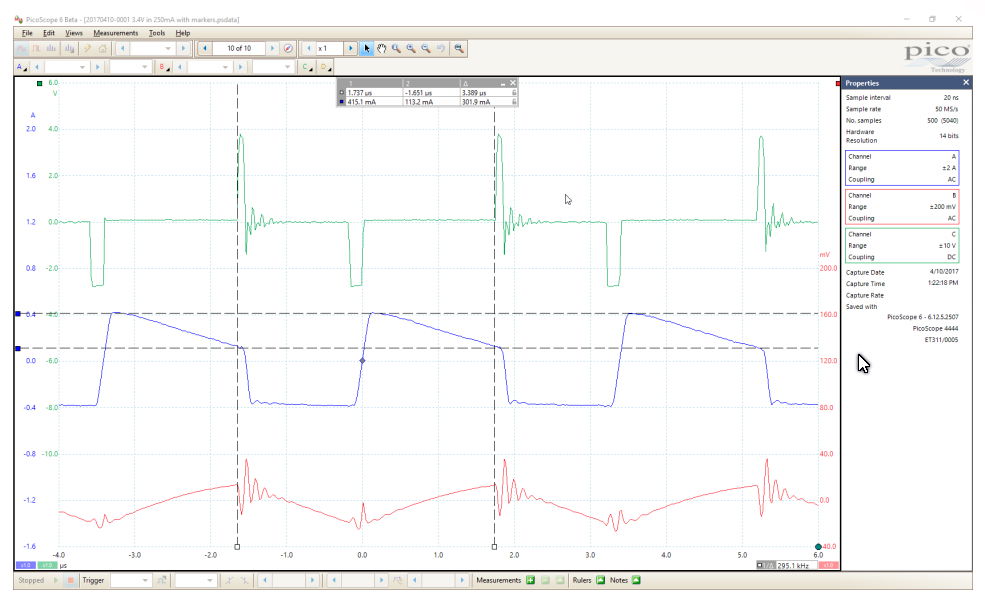 Bypass operation (Vin = 3.4 V, Vout = 3.4 V, 250 mA load)
