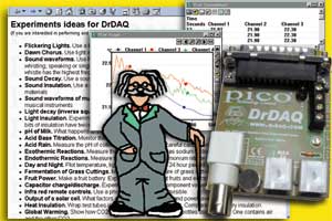 DrDAQ. educational data logger for schools, supplied with software and science experiments