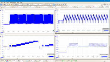 NTSC waveform at four different zoom levels