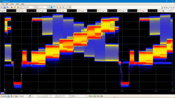 NTSC waveform viewed in Persistence Mode
