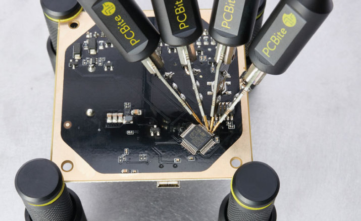 PCBite with probes connected to VLSI